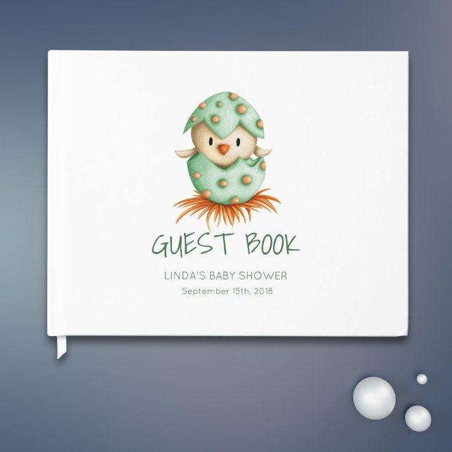 Libro De Visitas Hatcher Green Bird Baby Shower (Subido por el creador)