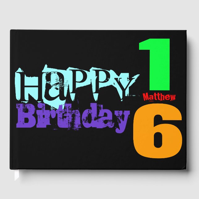 Libro De Visitas HCGB POP de cumpleaños 16 personalizado (Anverso)