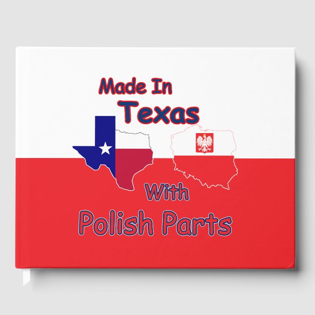 Libro De Visitas Hecho en Texas con piezas polacas (Anverso)