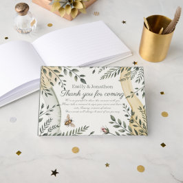 Libro De Visitas Heritage Botanical Bee Wedding Rustic Garden Boho 