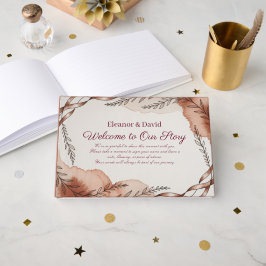 Libro De Visitas Heritage | Terracotta Wedding Guest Book Rustic 