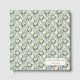 Libro De Visitas Hermosas flores blancas modernas y bayas