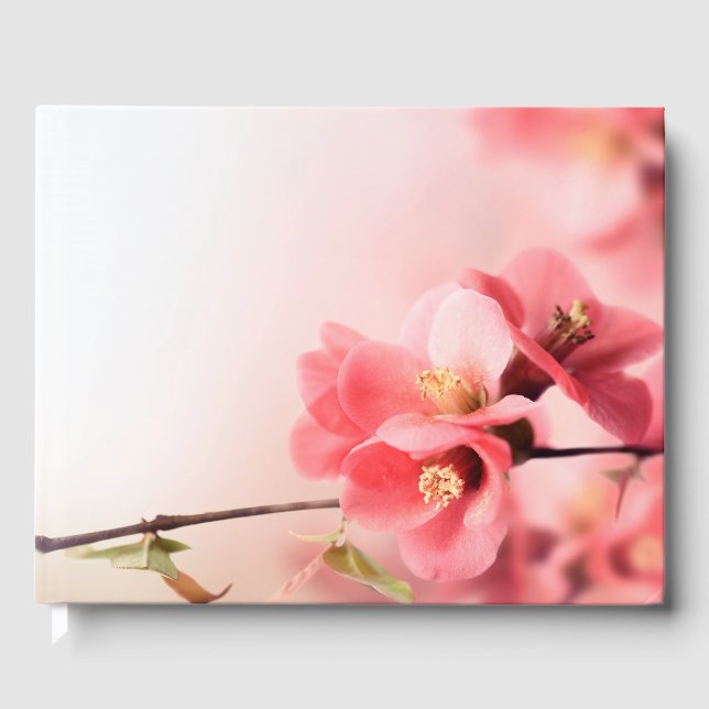 Libro De Visitas Hermosas flores en flor (Anverso)