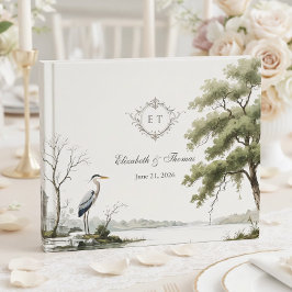 Libro De Visitas Heron Toile French Country Monogram Wedding