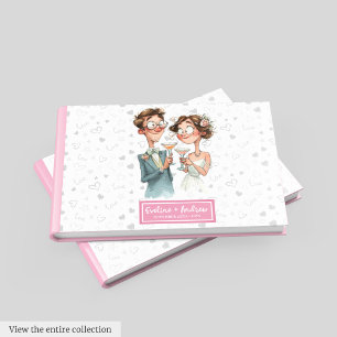 Libro De Visitas Hilarious Quirky Couple Boda Guest Book Waterco