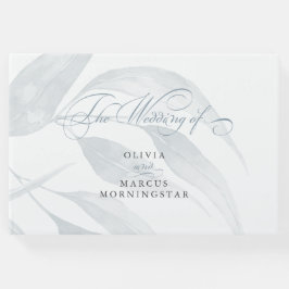 Libro De Visitas Hojas de eucalipto azul turbio y acuarela