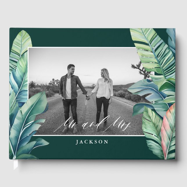 Libro De Visitas Hojas silvestres y tropicales Foliage exótico Sr.  (Anverso)