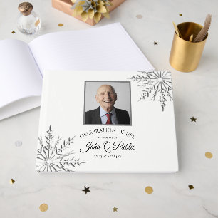 Libro De Visitas Homenaje a los copos de nieve en invierno