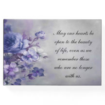 Honorable Guestbook Memorial Sentimiento Floral