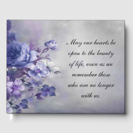 Libro De Visitas Honorable Guestbook Memorial Sentimiento Floral