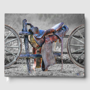 Libro De Visitas Horse Saddle Corral Fence Western Wagon Wheels
