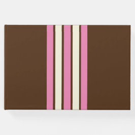 Libro De Visitas Huéspedes napolitanos (marrón, rosa y crema)