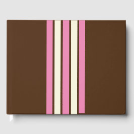 Libro De Visitas Huéspedes napolitanos (marrón, rosa y crema)