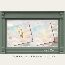 Libro De Visitas Hummingbird Baby Shower Guest Book | Nature Art 