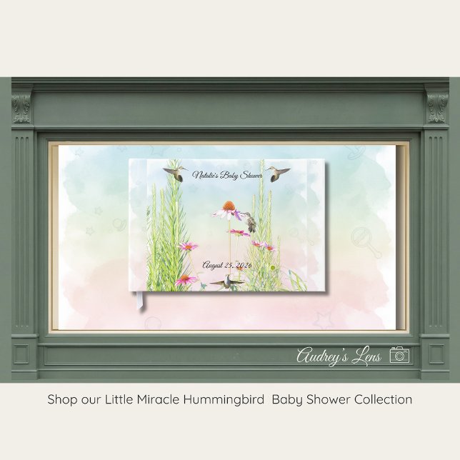 Libro De Visitas Hummingbird & Wildflower Baby Shower (Subido por el creador)
