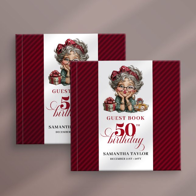 Libro De Visitas Humor style 50th woman birthday event guest book (Humor style 50th woman birthday event guest book)