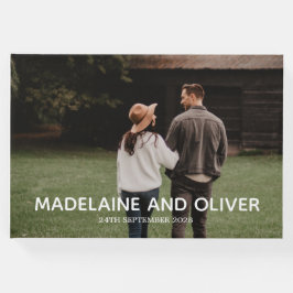 Libro De Visitas Imagen de compromiso Elegante Simple Keepsake