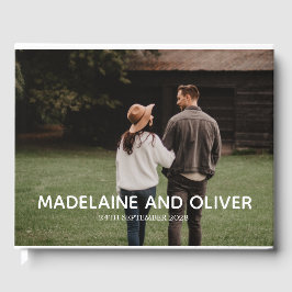 Libro De Visitas Imagen de compromiso Elegante Simple Keepsake