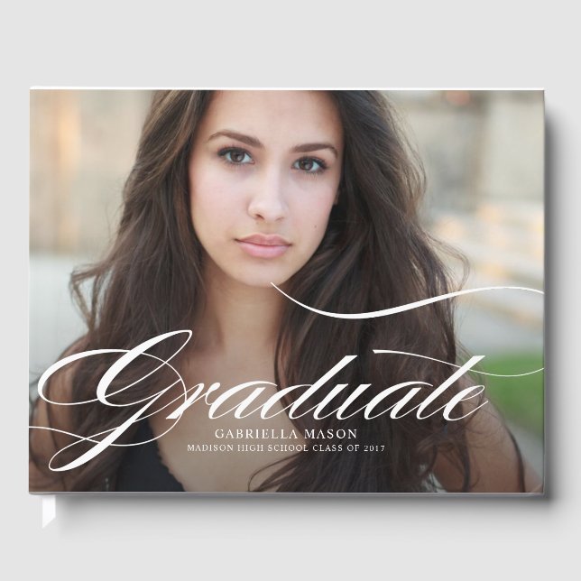 Libro De Visitas Imagen de graduado elegante (Anverso)