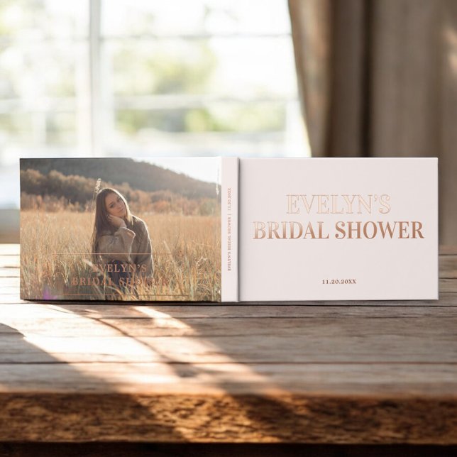 Libro De Visitas Imagen elegante simple rosa Baby Shower simple (Subido por el creador)