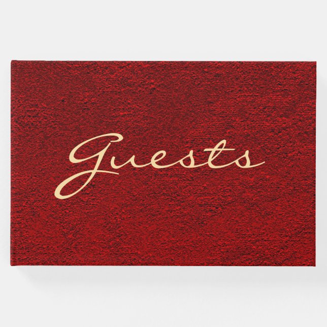 Libro De Visitas Impresión personalizada de terciopelo real de lujo (Anverso)