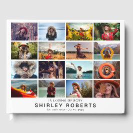 Libro De Visitas In Loving Memory 16 x Photo Collage Memorial