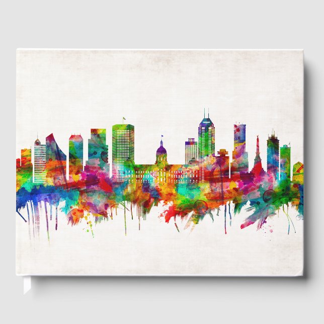 Libro De Visitas Indianapolis Indiana Skyline (Anverso)