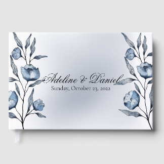 Libro De Visitas Indigo Romance Wedding Guest Book