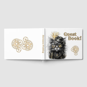 Libro De Visitas Información impresionante de gato steampunk en la