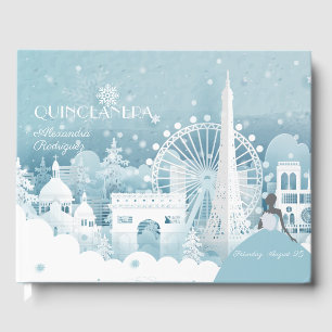 Libro De Visitas Invierno azul helado en París