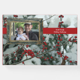 Libro De Visitas Invierno Rojo Berries Navidades de vacaciones libr