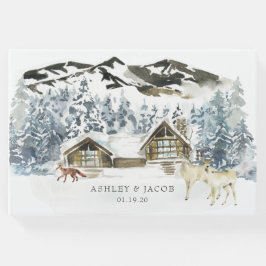 Libro De Visitas Invierno Rústico Boda