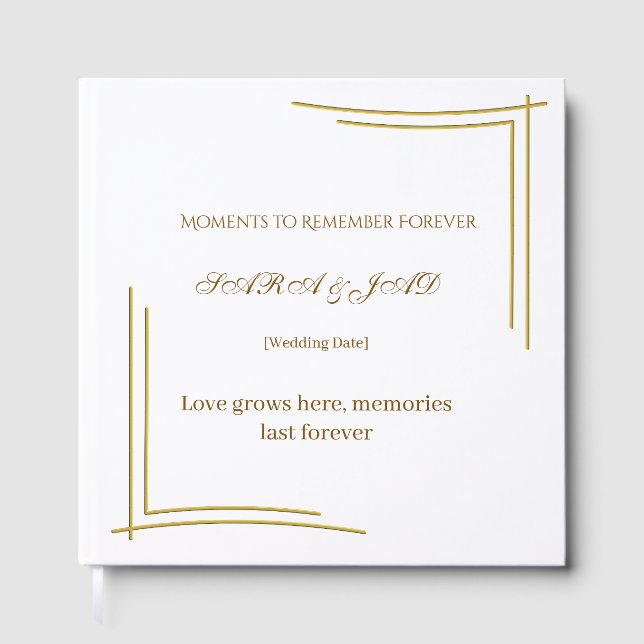 Libro De Visitas invitación de boda (Anverso)