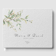 Invitación de boda botánica Elegante Verdor
