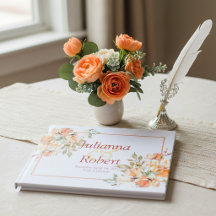 Invitada de boda floral acuarela naranja y amarill