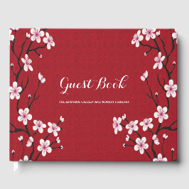Libro De Visitas Invitado Boda de Cherry Blossom