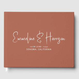 Libro De Visitas Invitado de casamiento personalizado de estilo mod