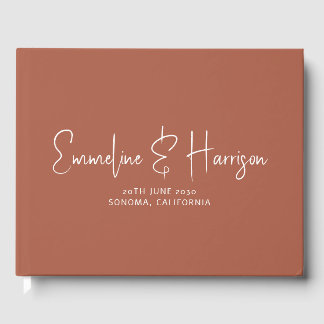 Libro De Visitas Invitado de casamiento personalizado de estilo mod