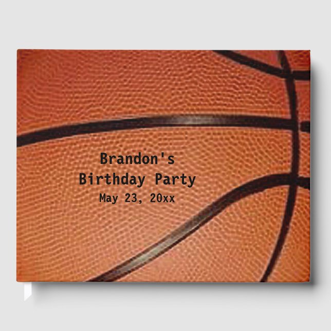 Libro De Visitas Invitado de diseño de baloncesto (Anverso)