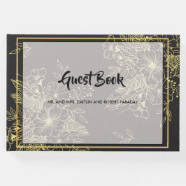 Libro De Visitas Invitado de Rosas de oro
