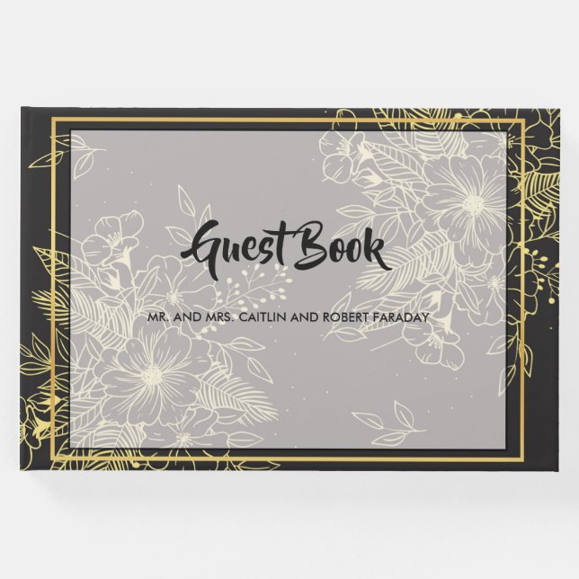 Libro De Visitas Invitado de Rosas de oro (Anverso)