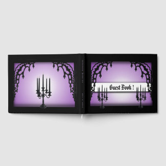 Libro De Visitas Iron Gates Purple Gothic Guest Book