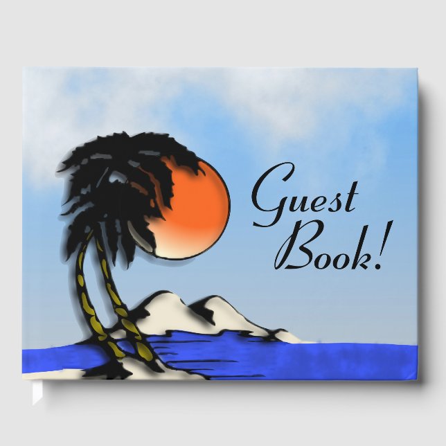 Libro De Visitas Isla Paraíso y fecha en columna vertebral (Anverso)