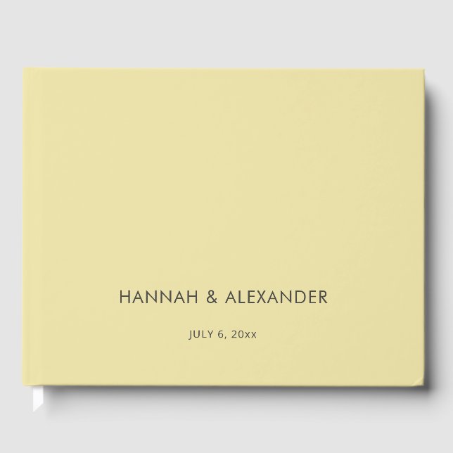 Libro De Visitas Island Citrus Yellow Wedding Guest Book (Anverso)