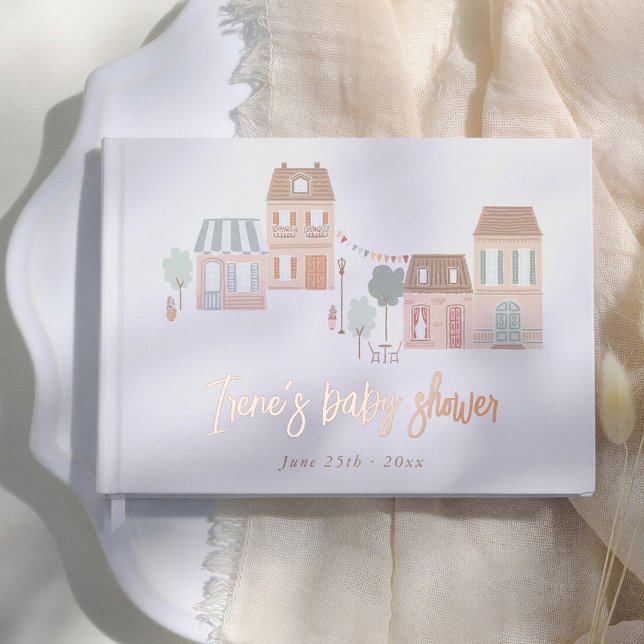 Libro De Visitas It Takes A Village Hand Drawn Baby Shower (Subido por el creador)