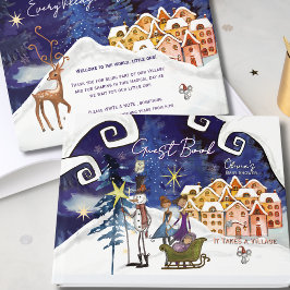 Libro De Visitas It Takes a Village Winter Fairy Girl Baby Shower 