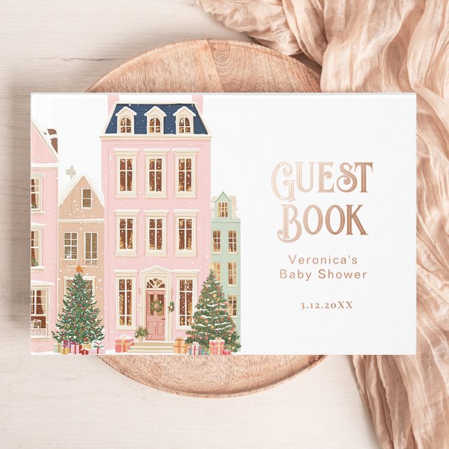 Libro De Visitas It Takes a Village Winter Girl Baby Shower (Subido por el creador)