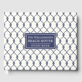 Libro De Visitas Ivory Blue Rope Fishnet Airbnb Beach House