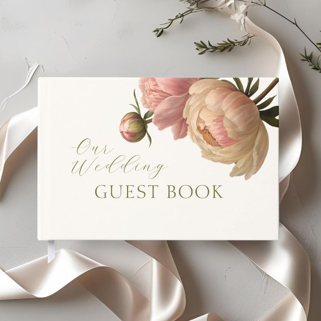 Libro De Visitas Ivory | Chic Blush Rose Wedding  (Subido por el creador)