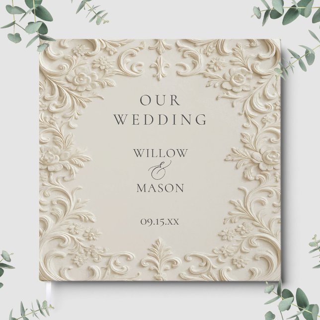 Libro De Visitas Ivory Floral Elegant Classic Wedding (Ivory Floral Elegant Classic Wedding Guest Book)